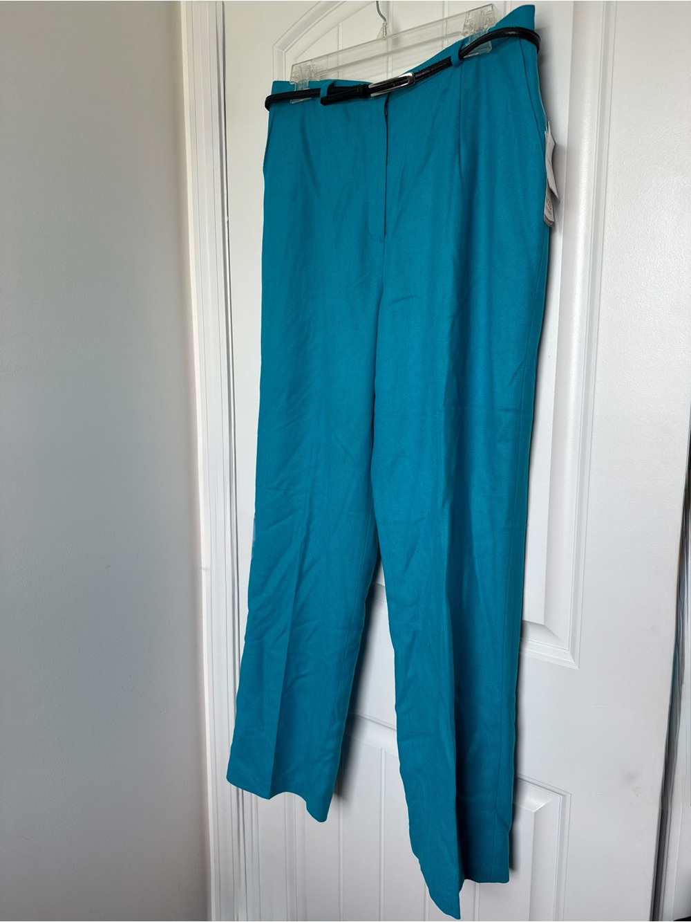 Sag Harbor NWT Teal Wool Blend Dress Pants Size 14